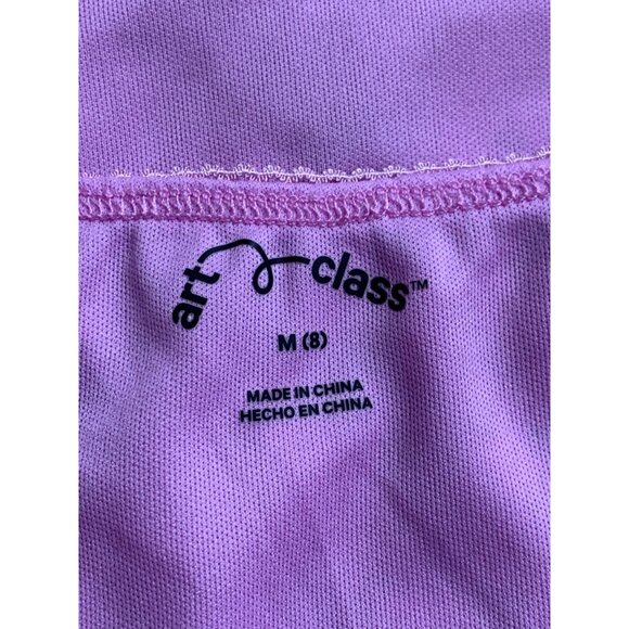 Art Class Junior Purple Floral Print Mini Skirt With Elastic Waistband Medium - Picture 7 of 10